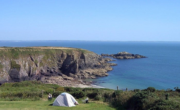 Caerfai bay clearance campsite